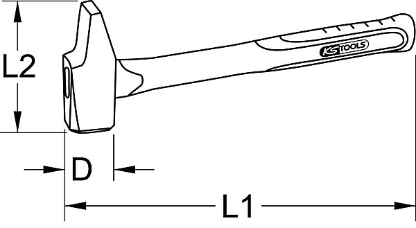 Marteau rivoir manche tri-matière - KS Tools