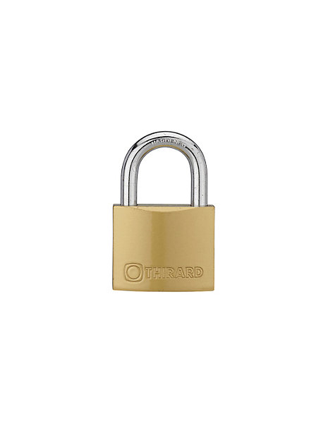 Cadenas à clé, intérieur, 50 mm, anse acier cémenté, 2 clés - THIRARD
