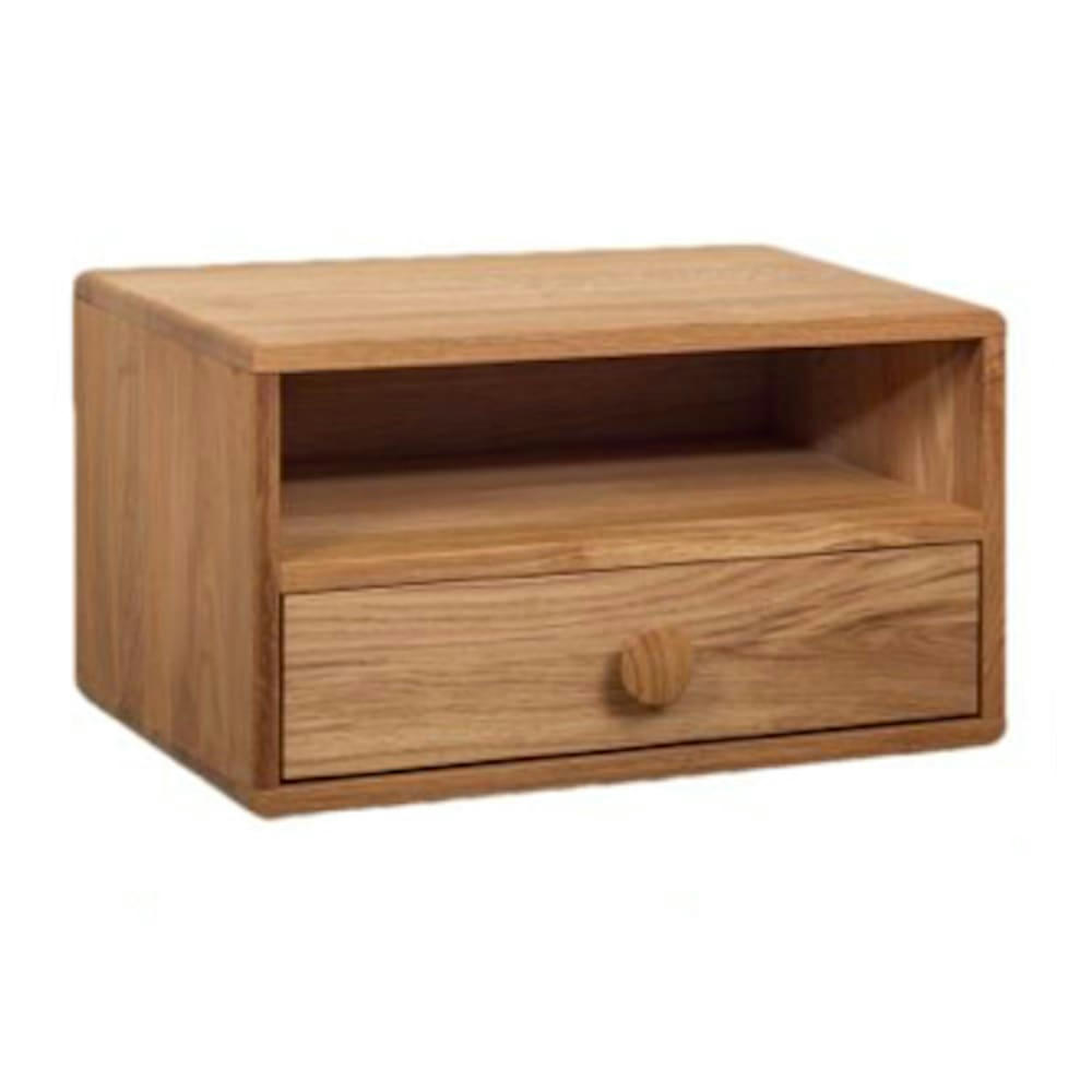 - Table de chevet Hope avec pommeau, chêne huilé