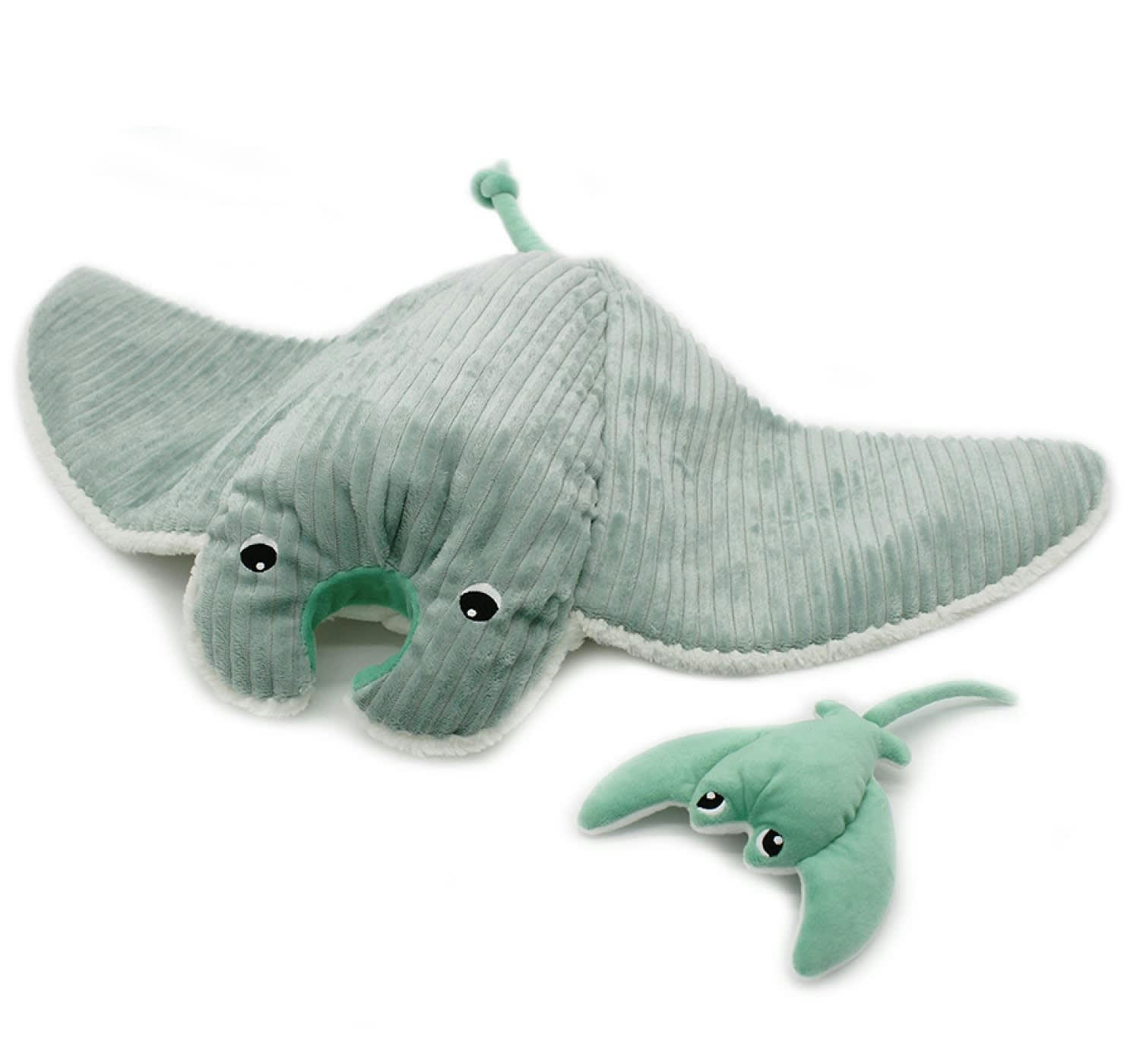 - Peluche Ptipotos Raie manta et son bébé menthe
