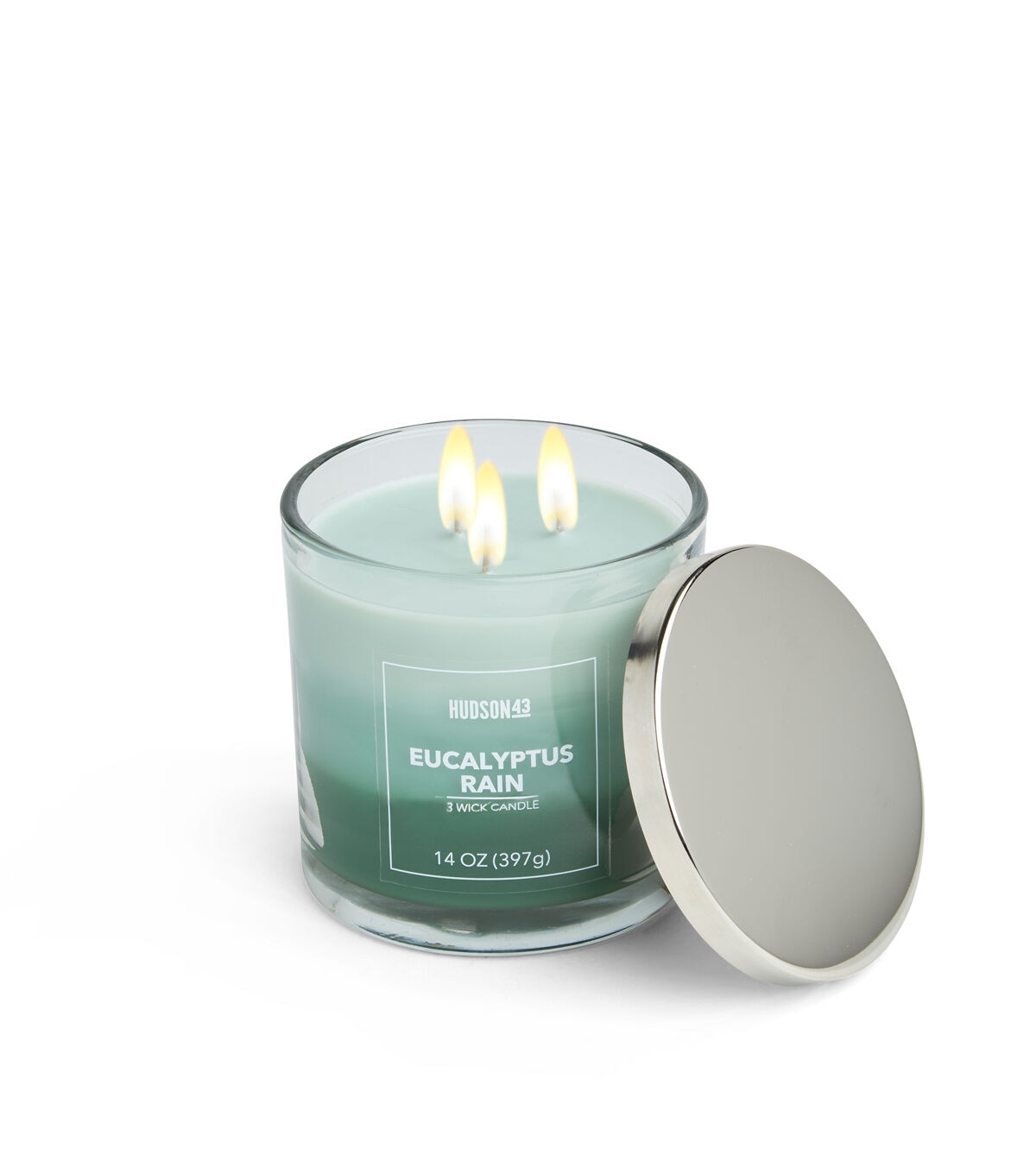 14oz Eucalyptus Rain Scented Jar Candle by Hudson 43