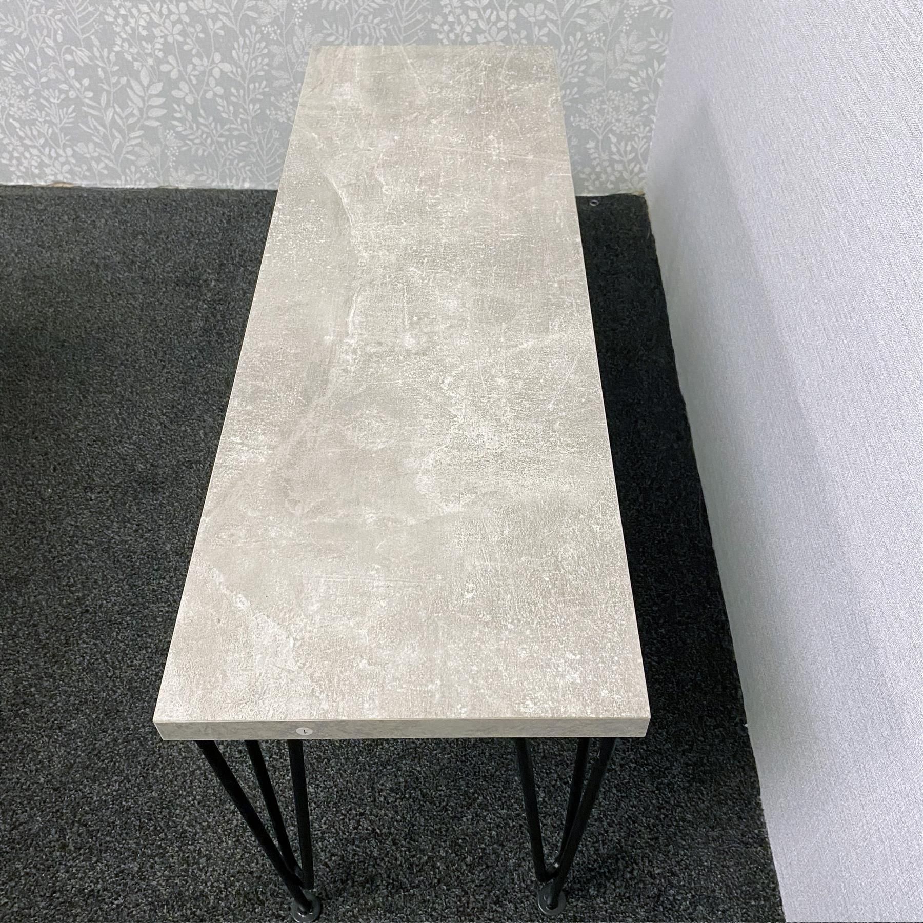 KOSY KOALA Modern Grey Bench with Hairpin Legs – Stylish & Sturdy Seating for Home & Dining