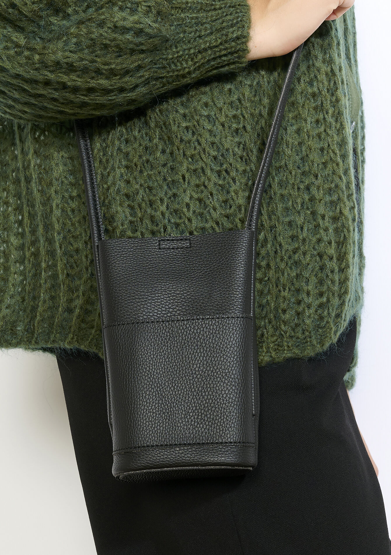 Mini bucket bag van imitatieleer