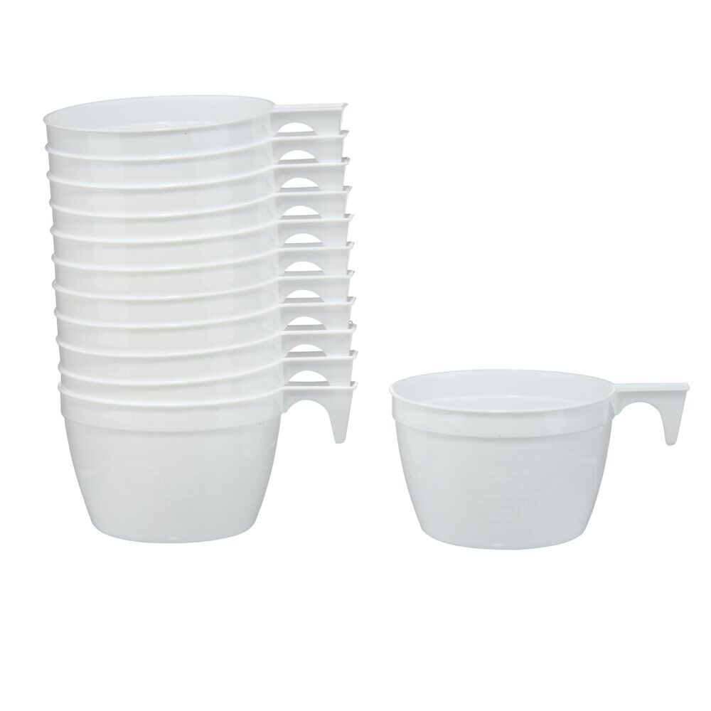Tasse cappuccino plastique x12 blanc Ø8,5xH5,5cm