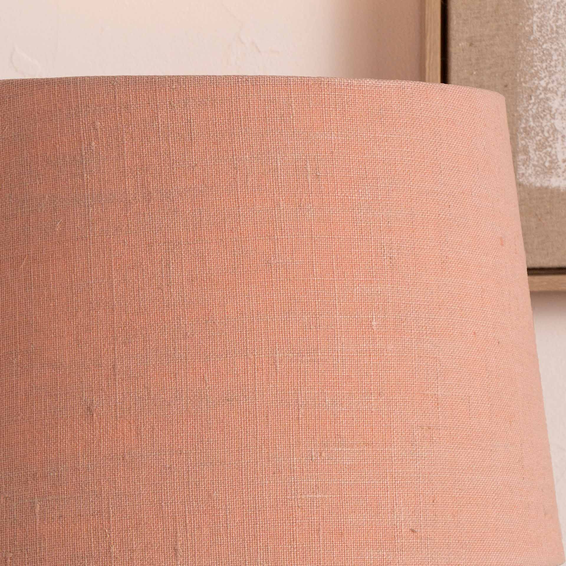 Ruma Blush Pink Linen Tapered Lampshade For Floor Lamps