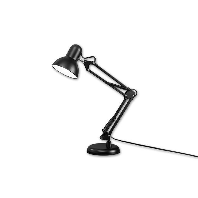 Lampka biurkowa kreślarska czarna Lena 1xE27x60W wys:43cm MasterLed