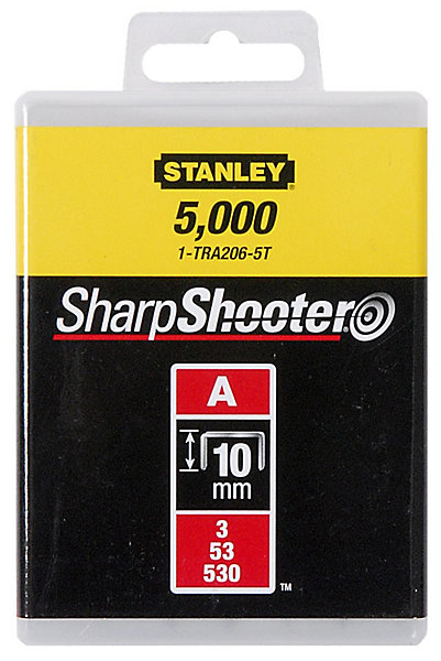 Agrafes Type A 10mm boîte de 1000 - STANLEY - 1-TRA206T