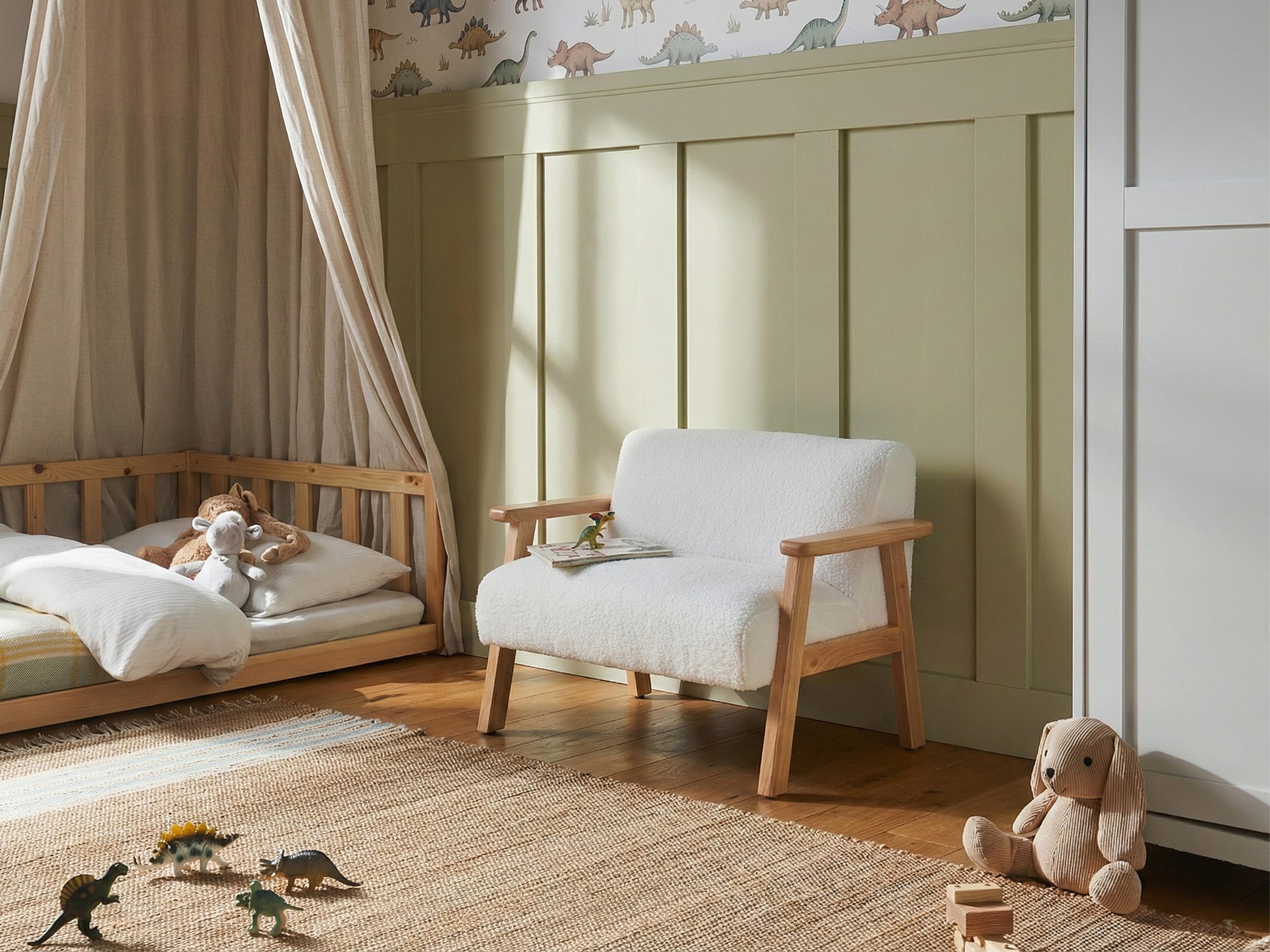 Kids Sofa LALMO Boucle White