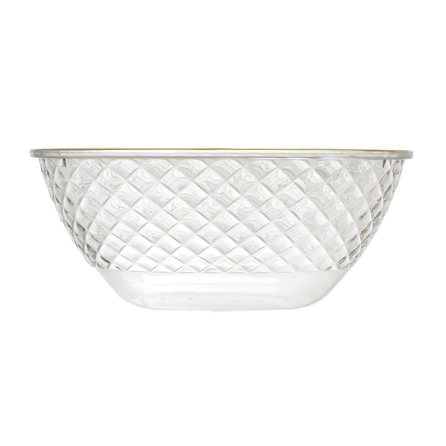MISKA Mirage kwadratowa 25,6 cm złoty brzeg PLASTIKOWA