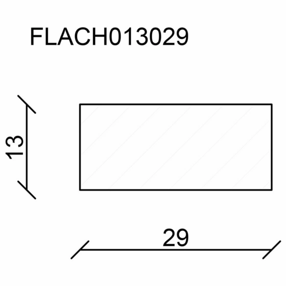 Rechteckleiste, Fichtenholz natur, LxHxT: 100 x 1,3 x 2,9 cm