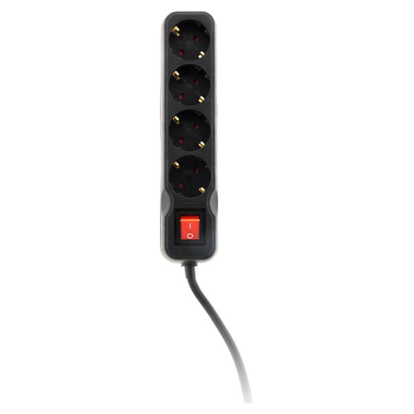 Multiprise Schuko 4x16A - noir - Zenitech