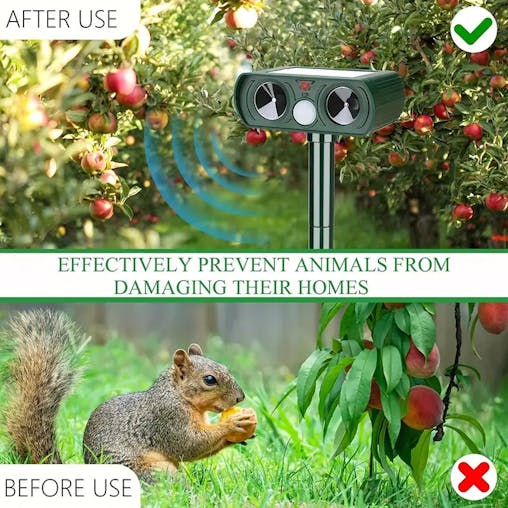 NNETM Emerald Solar Ultrasonic Animal Repellent