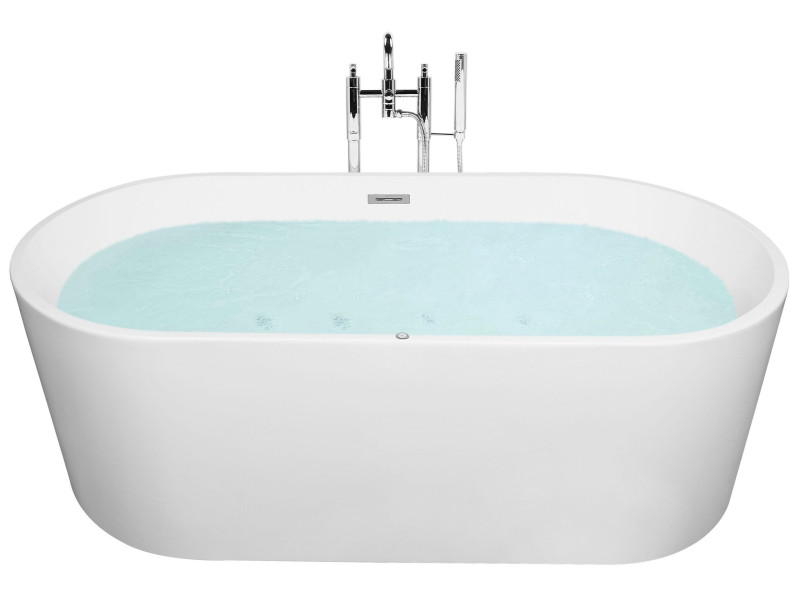 Wanna z hydromasażem 170x80 cm akryl biała