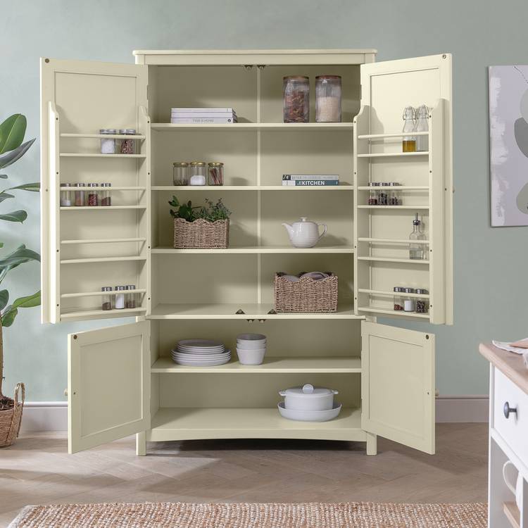 Habitat Bournemouth 4 Door Kitchen Larder - Beige