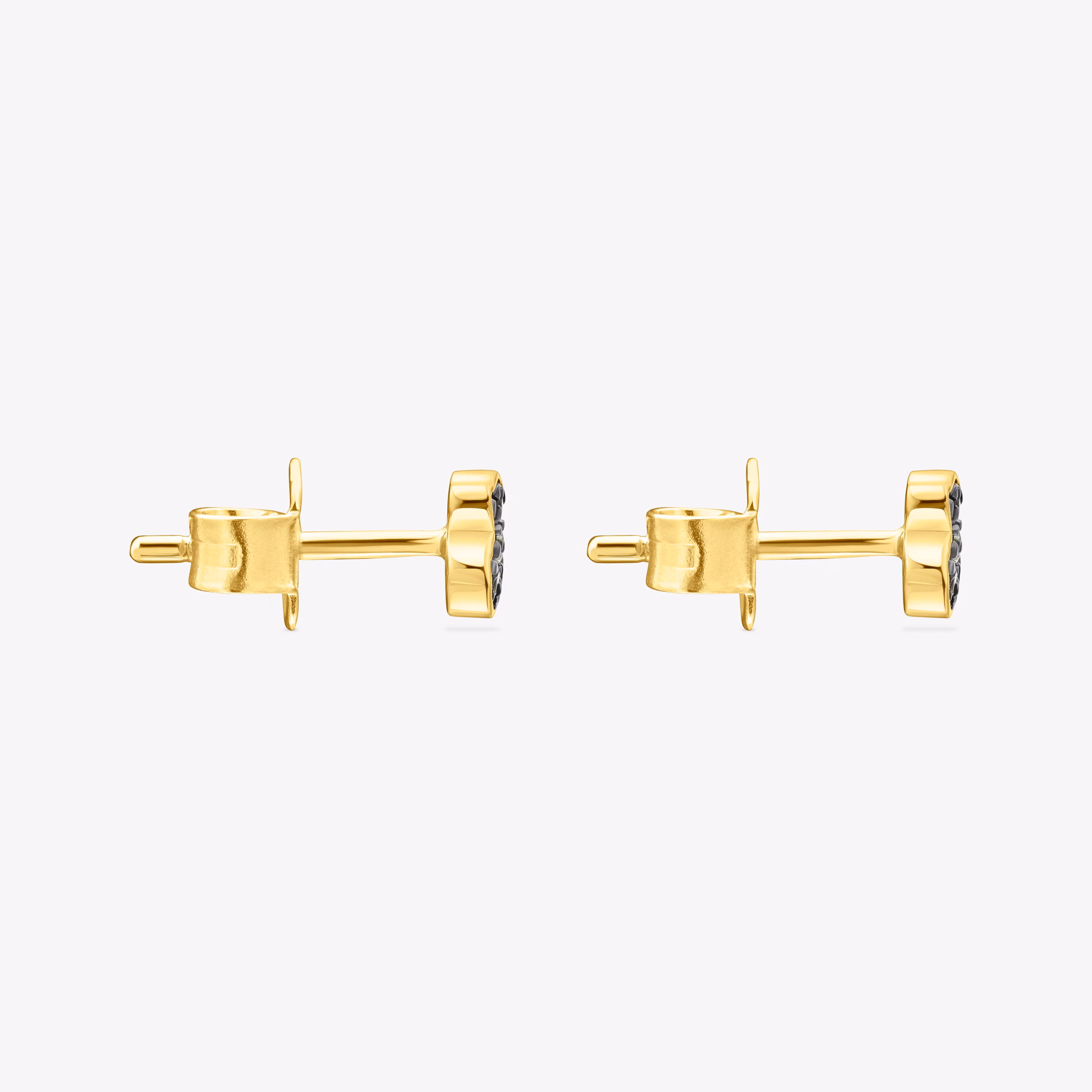 Pendientes con baño de oro 18 kt sobre plata y oso de cromodiópsidos TOUS New Motif