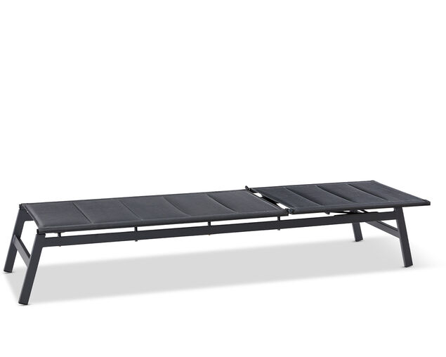 Boston Padded Sunlounge - Gunmetal Grey