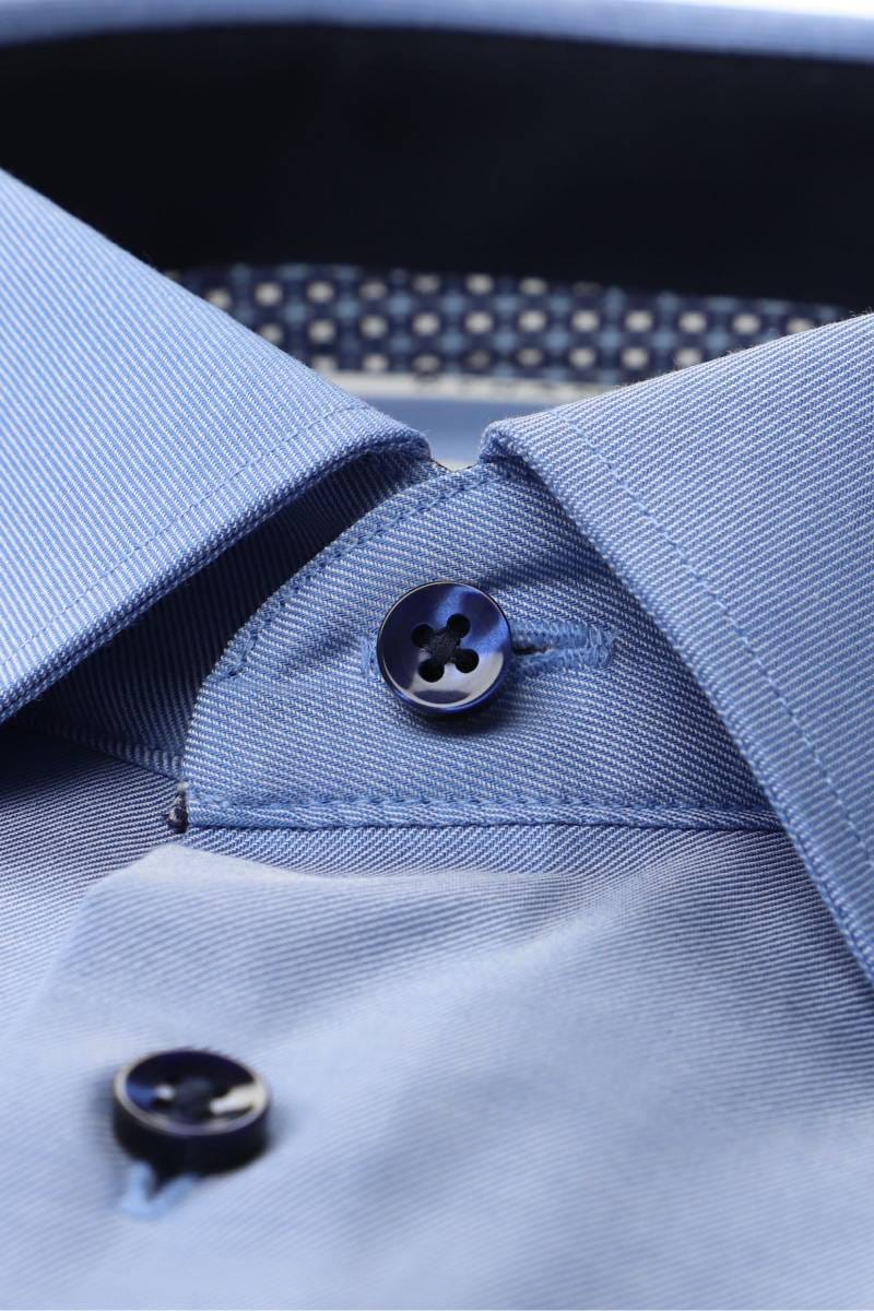 ETERNA Dynamic Cotton Slim Fit Hemd blau, Einfarbig
