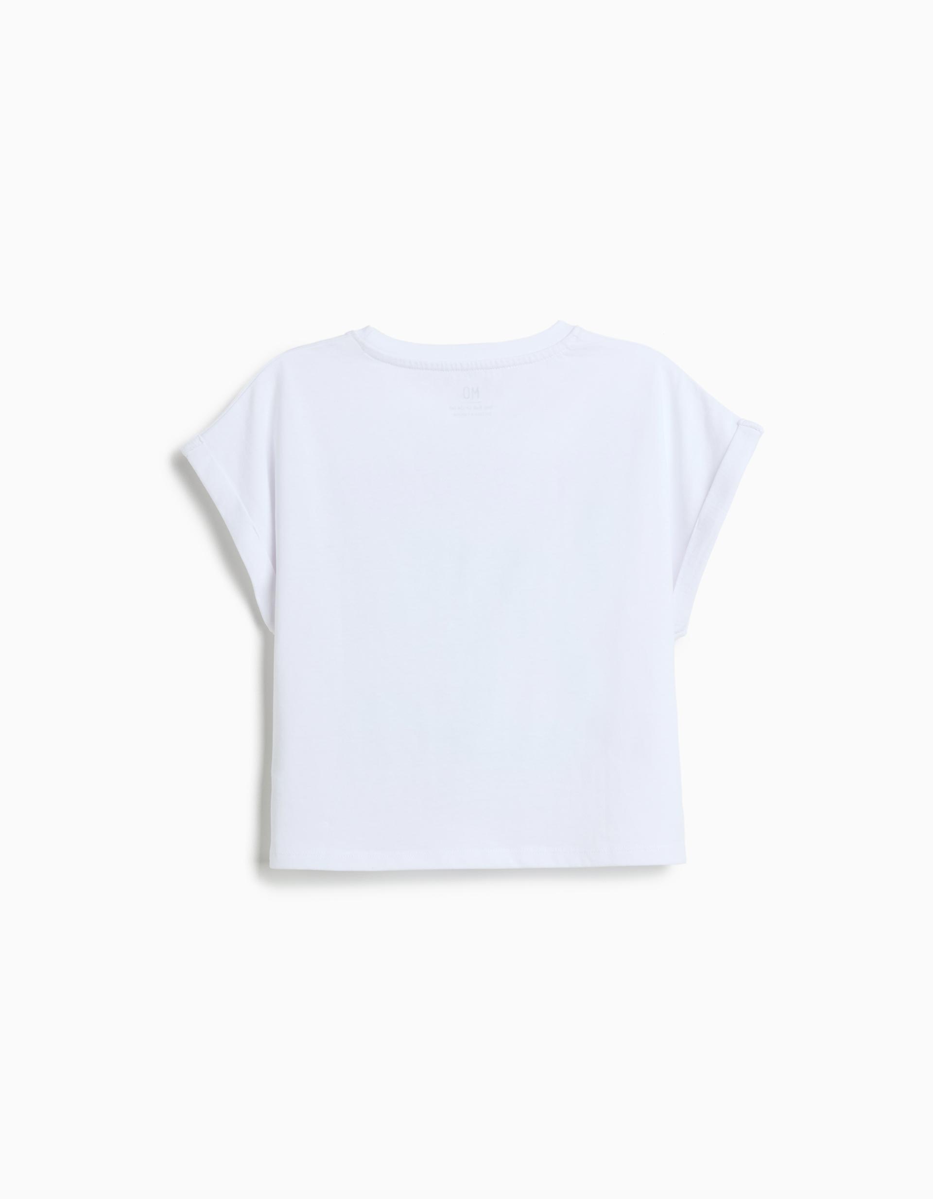 T-shirt Estampado, Menina, Branco