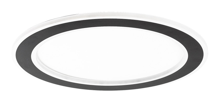 Plafon GOLWEN z pilotem okrągły czarny LED 1x22W 45cm 1550lm IP20 Rabalux