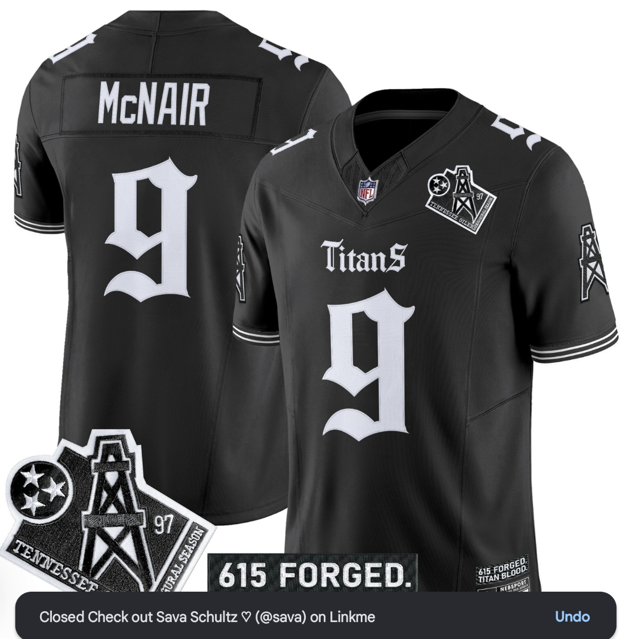 Steve McNair Tennessee Titans Nike Vapor F.U.S.E Limited Jersey - Black
