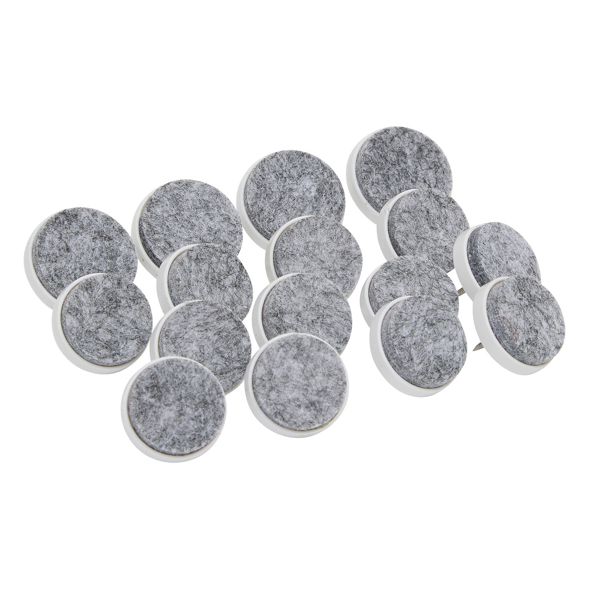 Conjunto de 16 Protetores de chão Cinzento