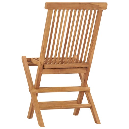 NNEVL Folding Garden Chairs 8 pcs Solid Wood Teak