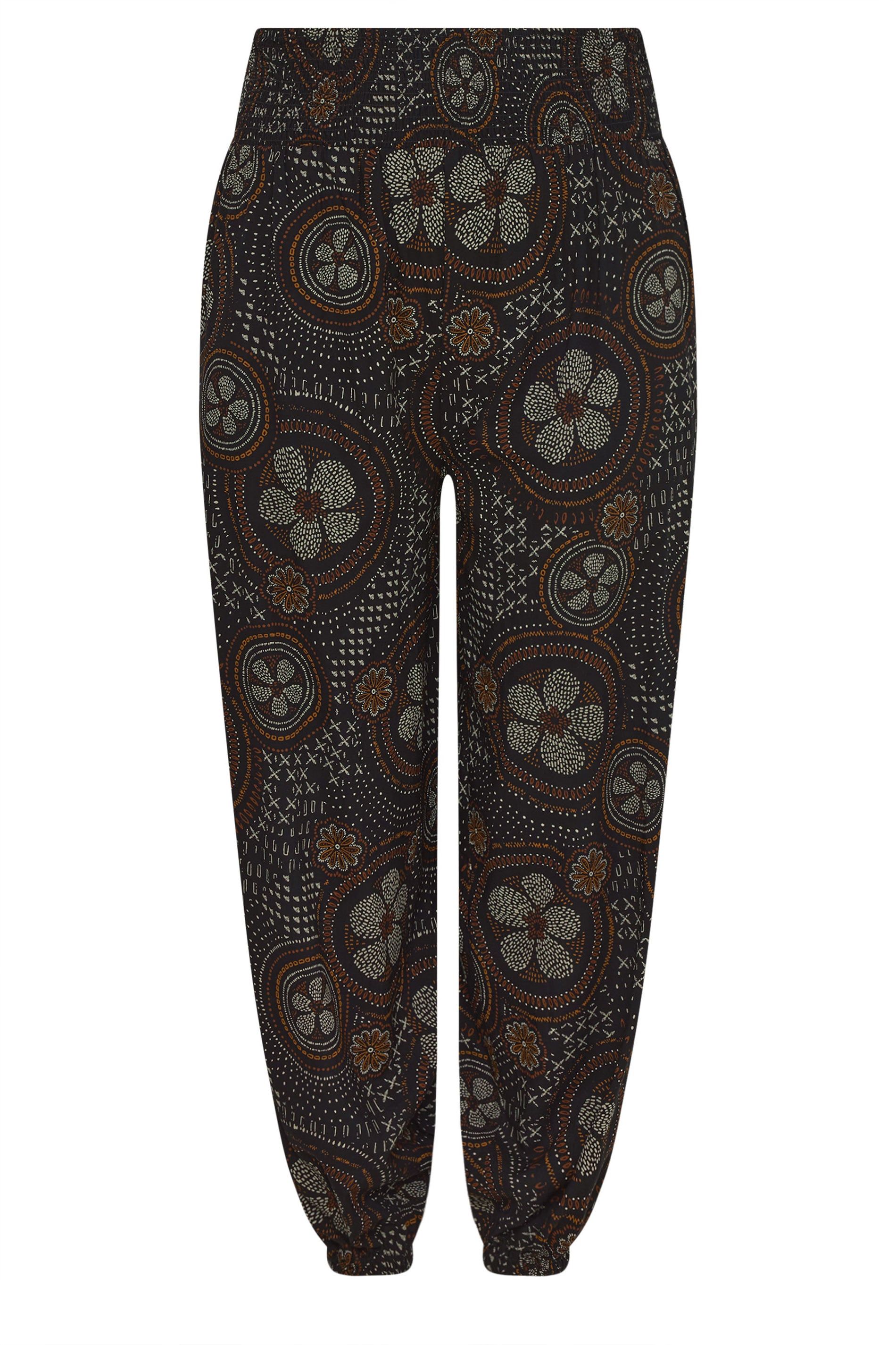 Yours Abstract Floral Harem Trousers