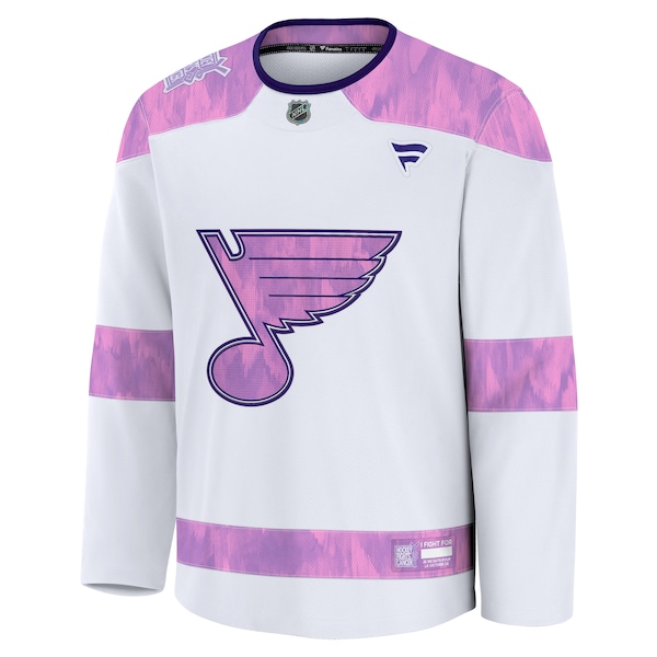 St. Louis Blues  2024 Hockey Fights Cancer Practice Jersey - White