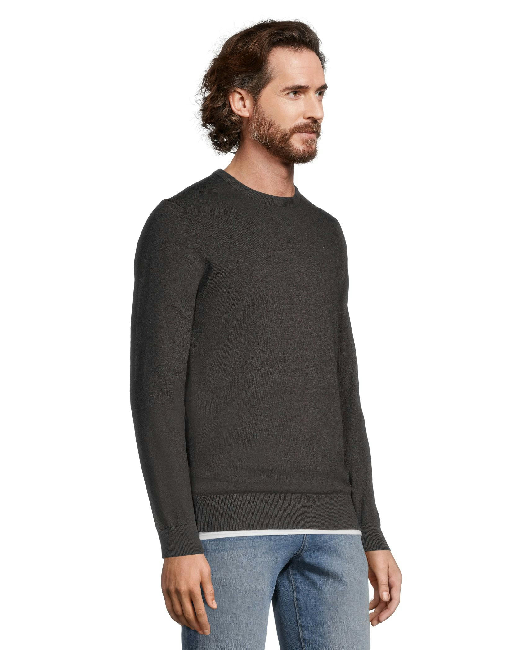 Denver Hayes Men's Soft Cotton Crewneck Sweater