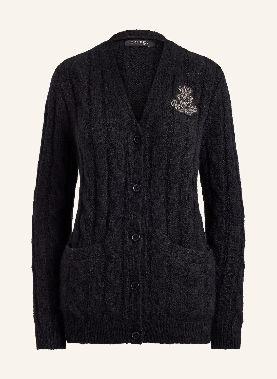 LAUREN RALPH LAUREN Strickjacke mit Schmucksteinen