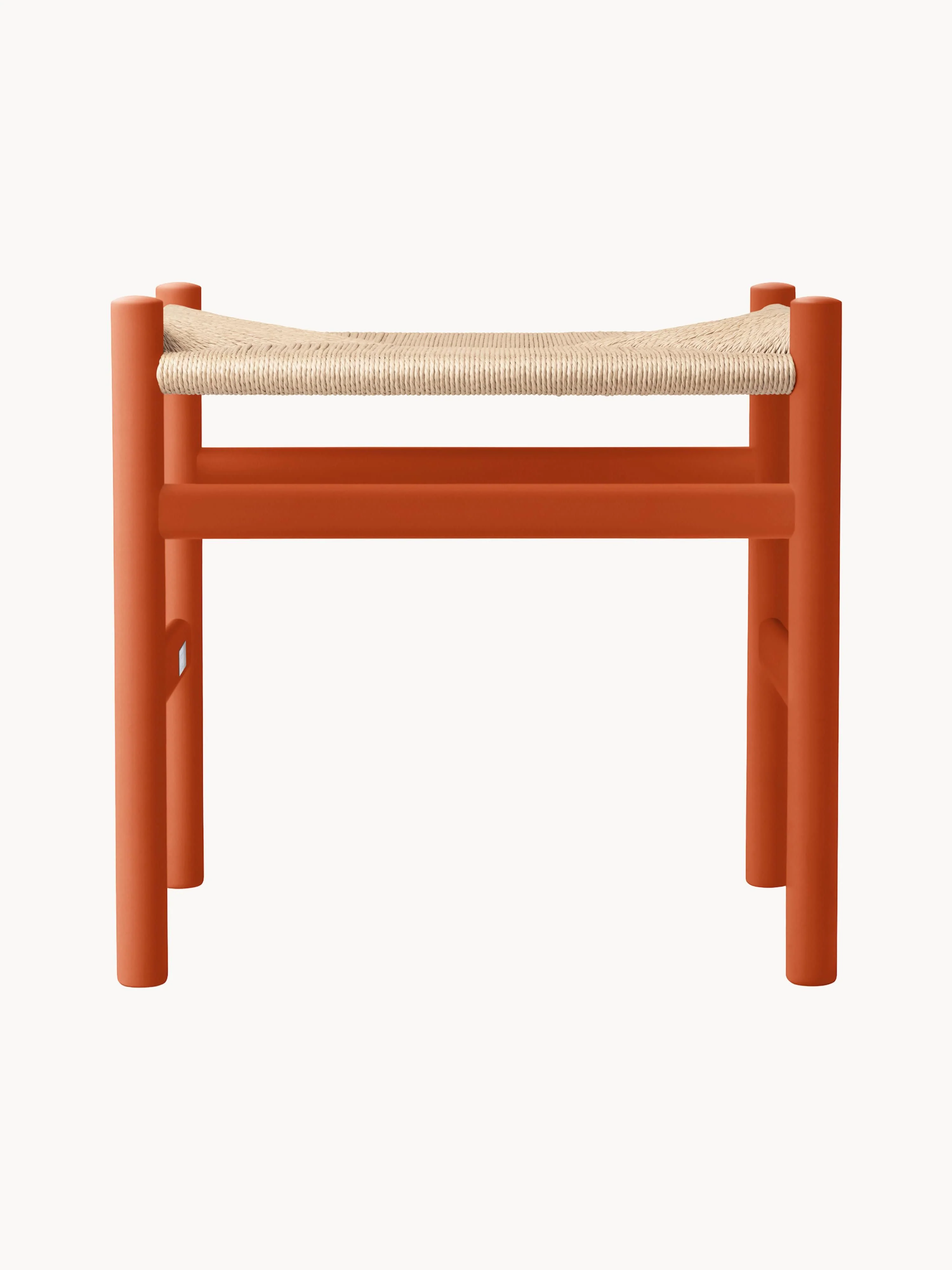Hocker CH53 mit handgeflochtener Sitzfläche