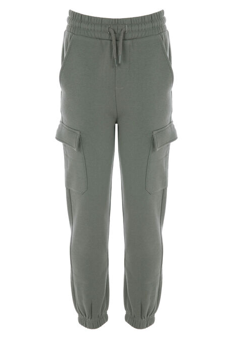 Older Boys Khaki Tapered Cargo Joggers