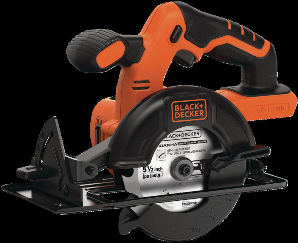 Black + Decker BDCCS20C 20V Max Lithium-Ion Cordless Trim Circular Saw with Battery & Charger, 5-1/2-in
