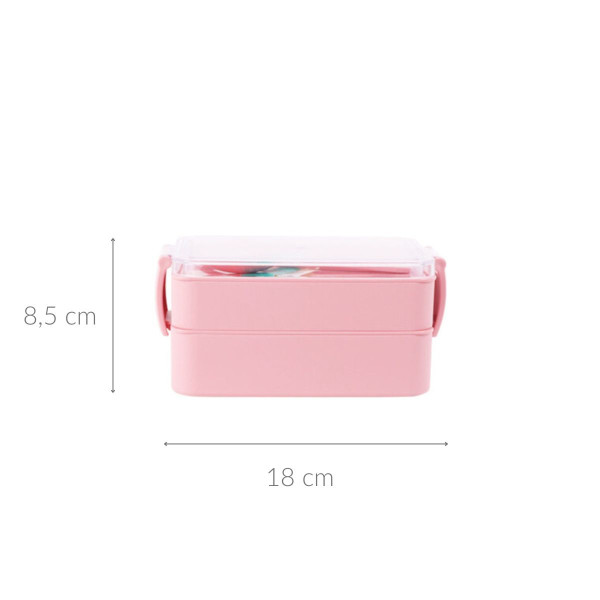 Lunchbox dwukomorowy, 18 x 10 x 8,5 cm