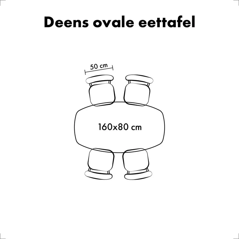 Lewis & Loft Eettafel Lon - Deens ovaal - FSC? - 160x80 cm - Naturel