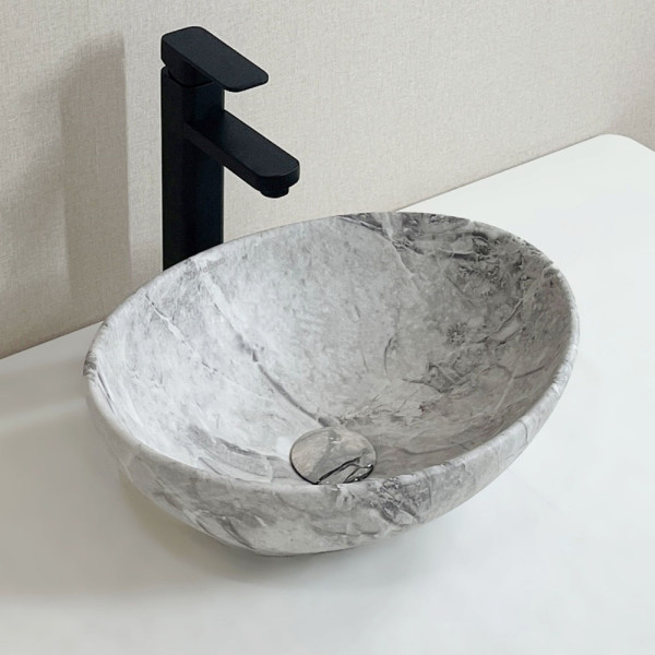 Umywalka nablatowa ceramiczna kamienna 42x34 cm Loft