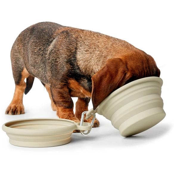 Futternapf, Silikon, beige