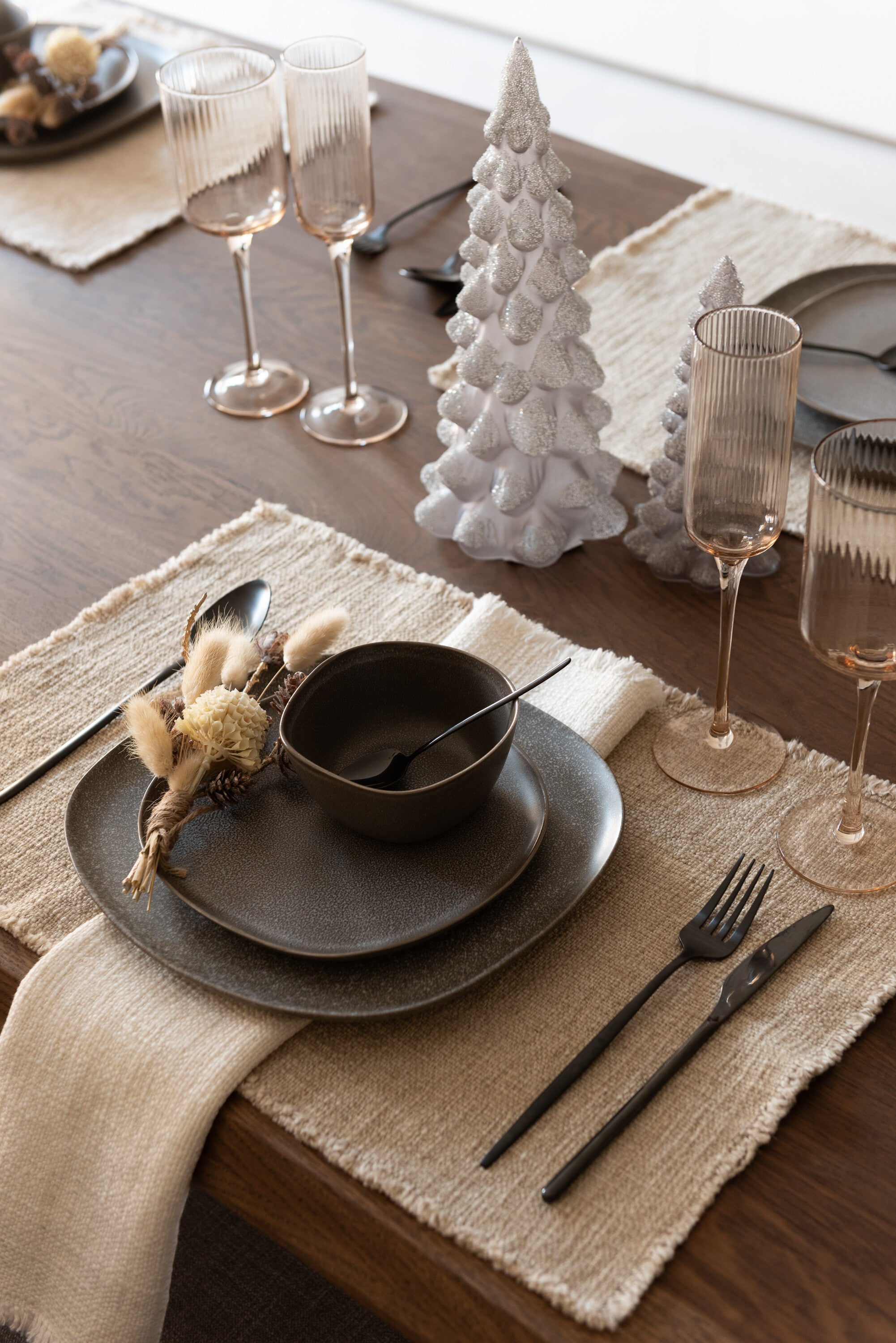 J-Line bestek - roestvrij staal - mat zwart - box van 24 stuks