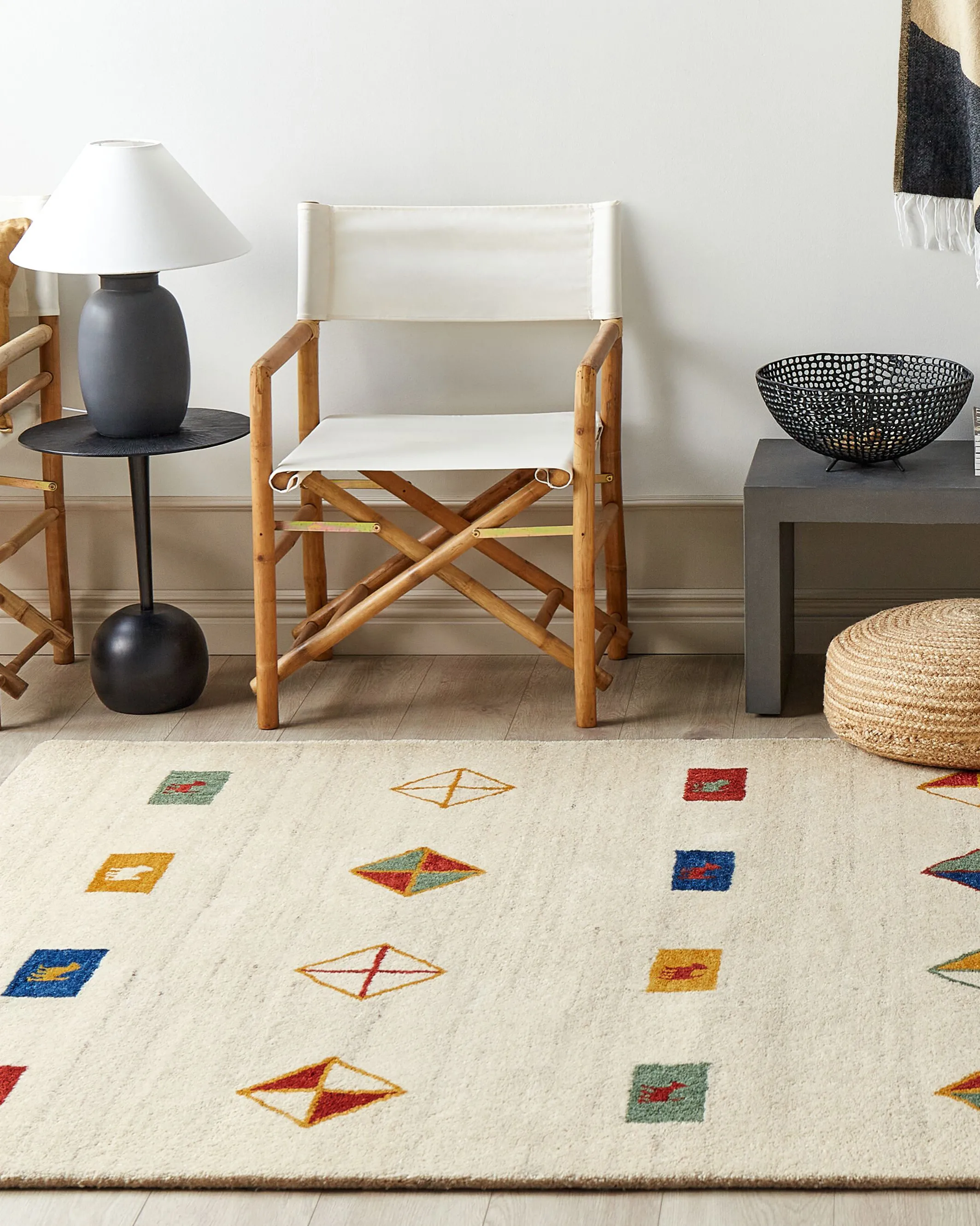 Rug MISINLI Beige 160 x 230 cm Wool Gabbeh