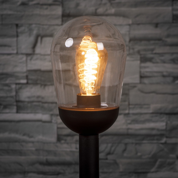 Lampa ogrodowa stojąca czarna Liego wys:37 cm 1xE27x15W IP44 Kanlux