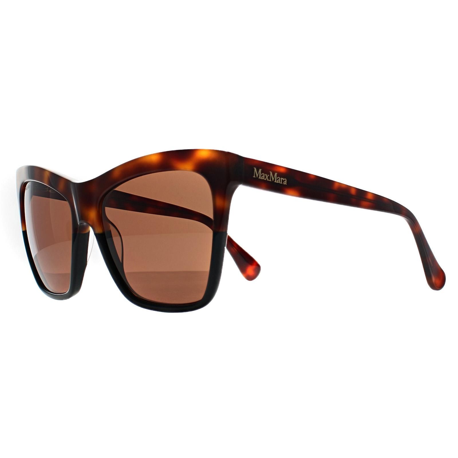Max Mara Cat Eye Havana Brown MM0008 Logo2