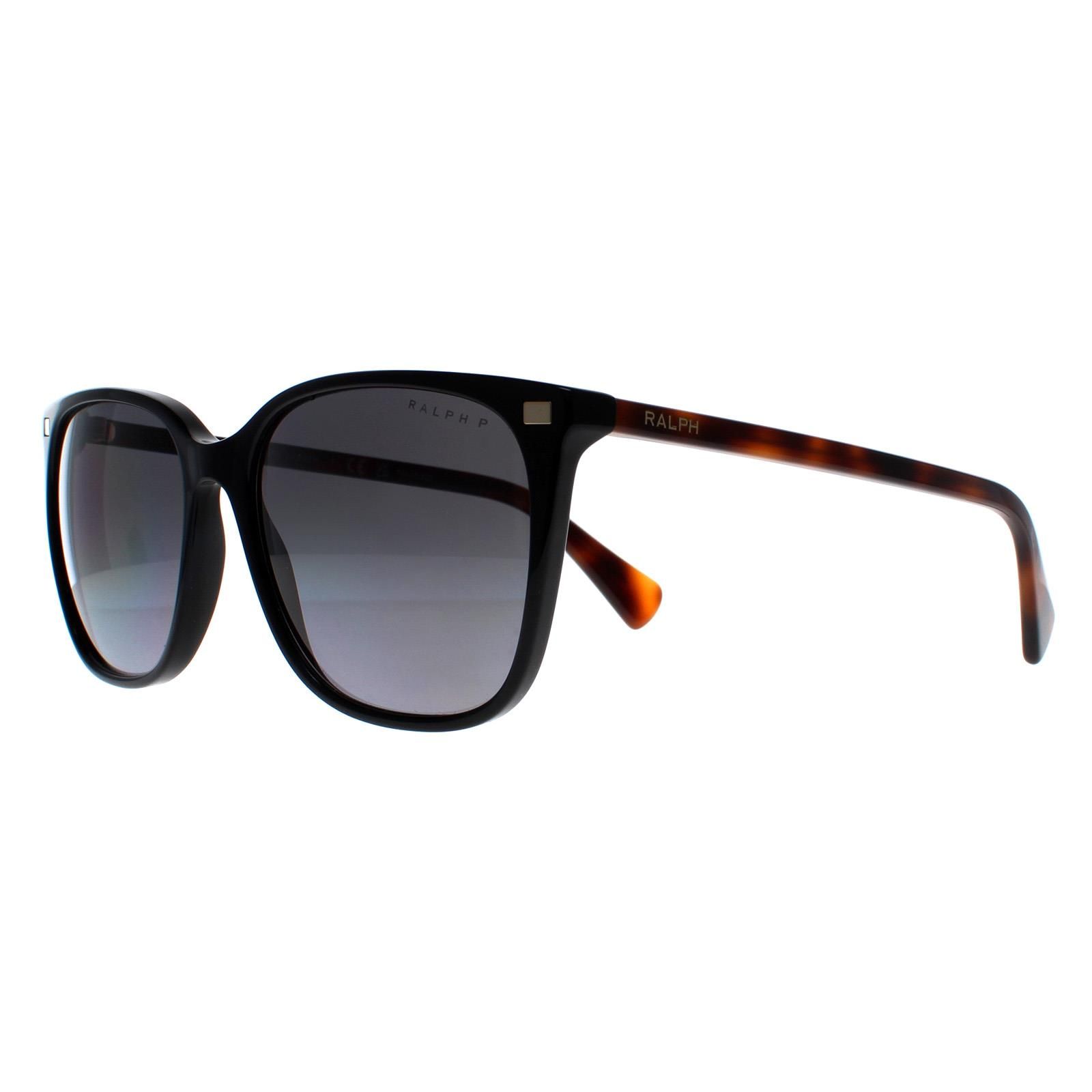 Ralph by Ralph Lauren Square Shiny Black with Havana Grey Gradient Polarized RA5293