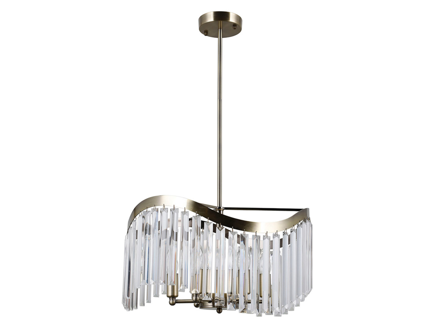 Lampa wisząca Sabriga 6-punktowa szklana transparetna