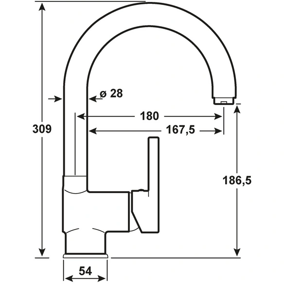 Armatur »Pesaro«, Einhebelmischer, BxH: 24 x 6,5 cm, chromfarben