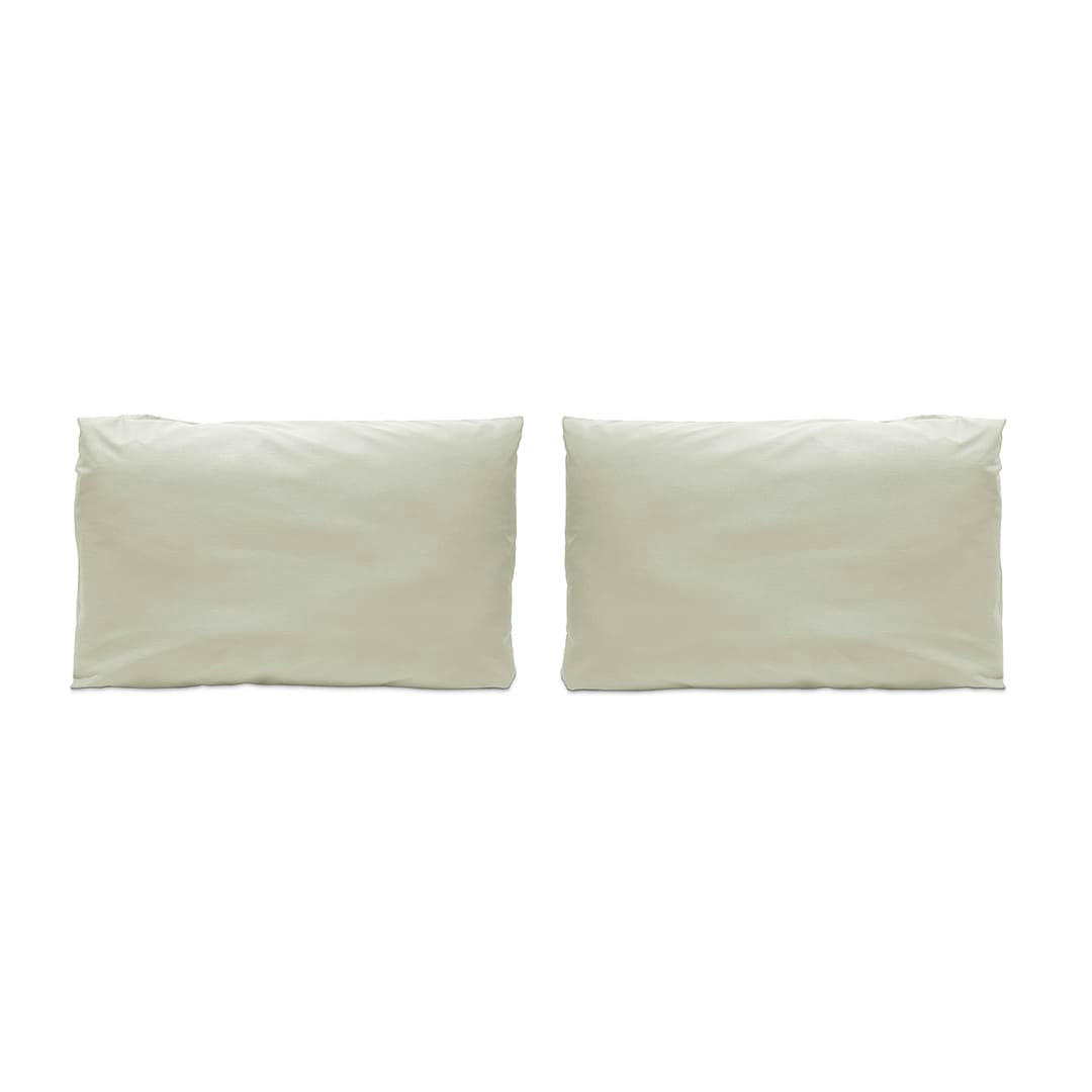 PURE TO - 2 Taies d'oreiller en percale de coton 50x75  cm vert