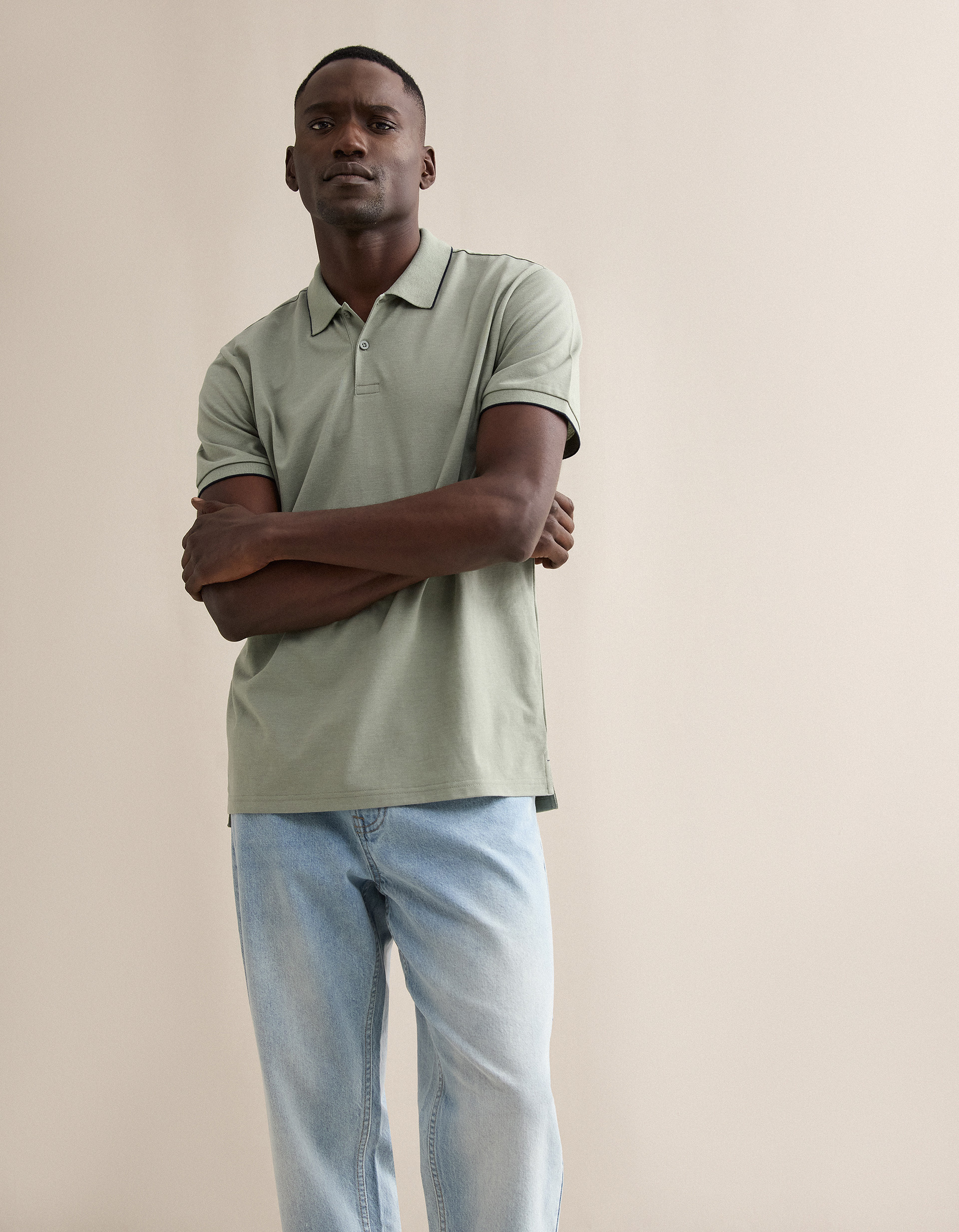 Polo, Homem, Verde Claro