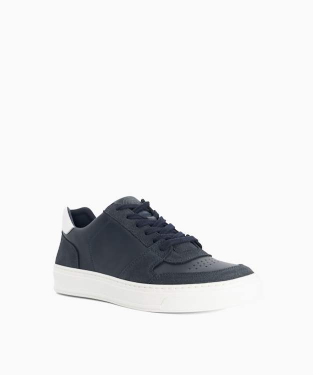Tawly Navy - Leather Cup Sole Trainers