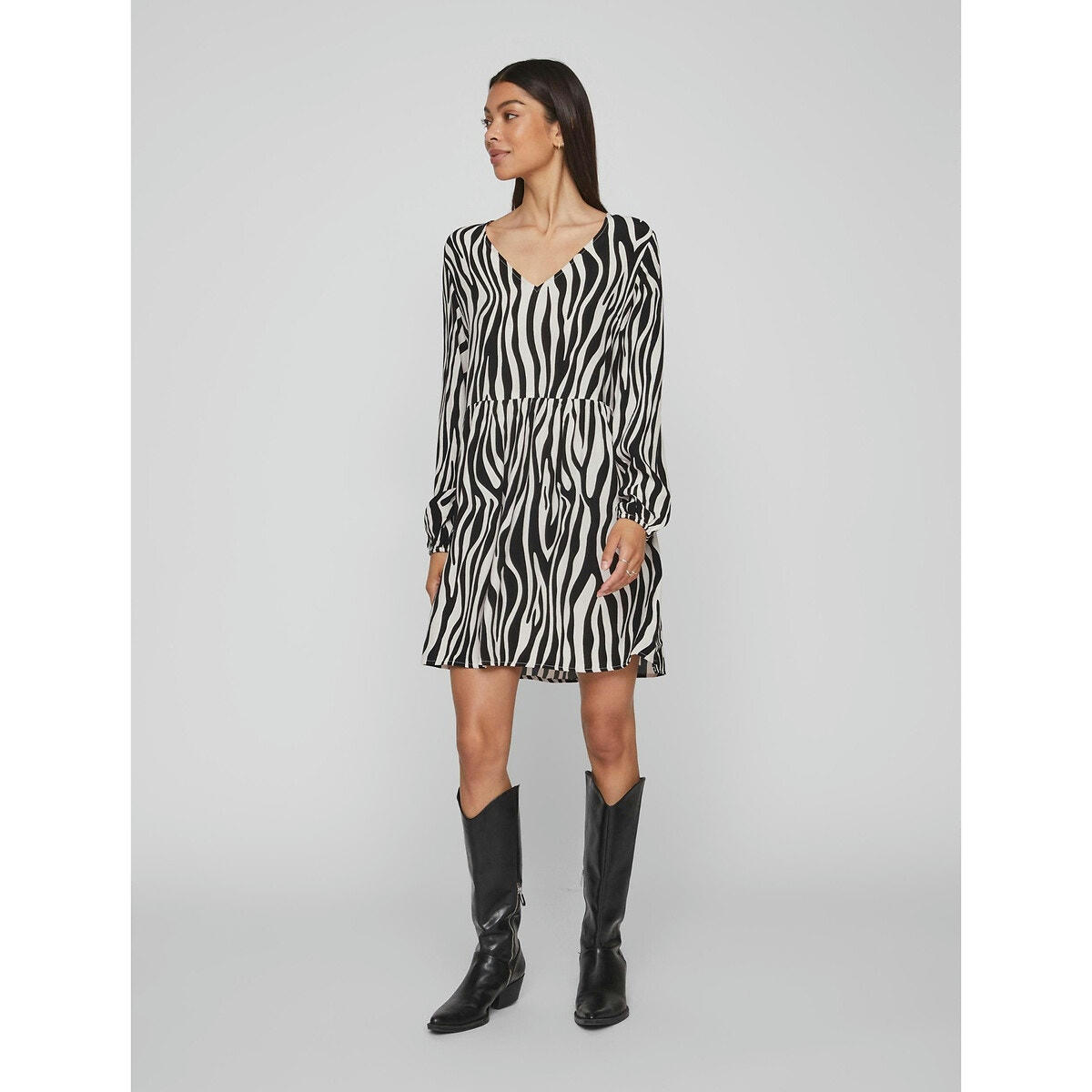 Robe courte, imprimé zèbre