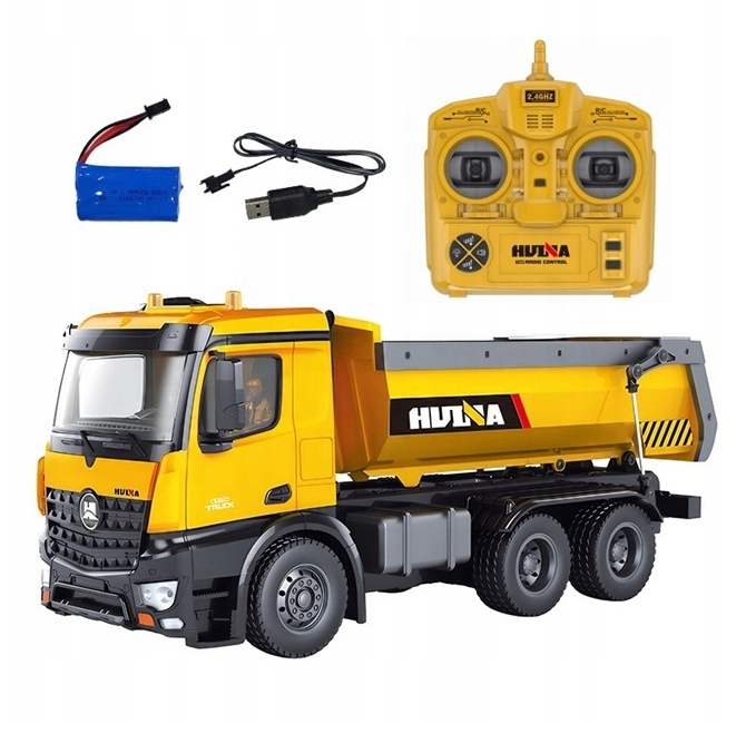DUŻA WYWROTKA ZDALNIE STEROWANA AUTO RC 4x4 METAL MOCNA - ŁADOWNOŚĆ 21 KG !