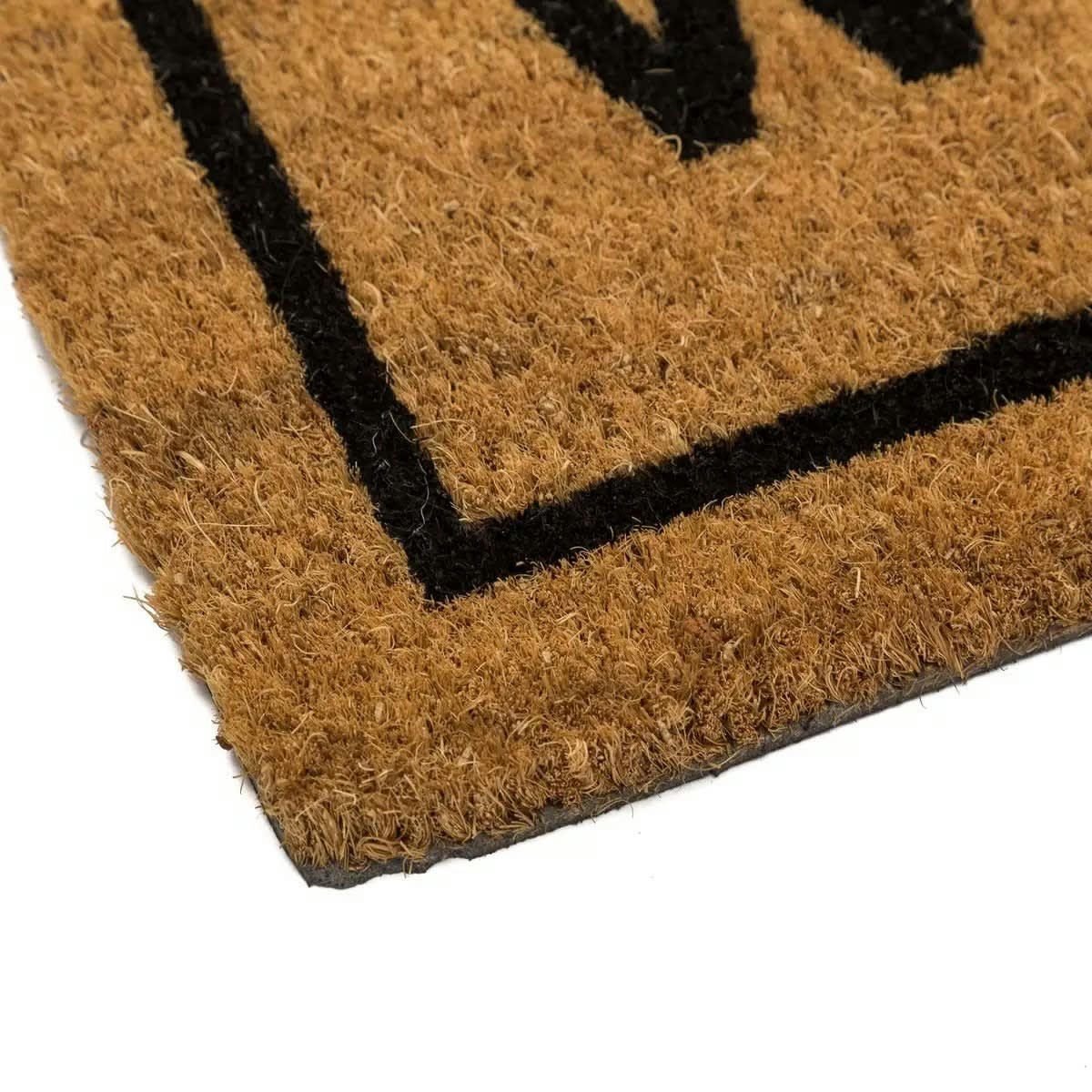 WELCOME - Paillasson long étroit coco et caoutchouc 75x25